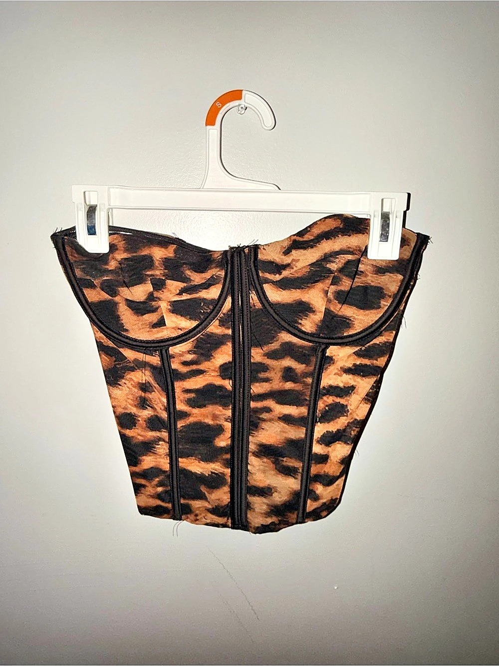 enlisted Animal Print Corset Top in Brown & Black Size Medium